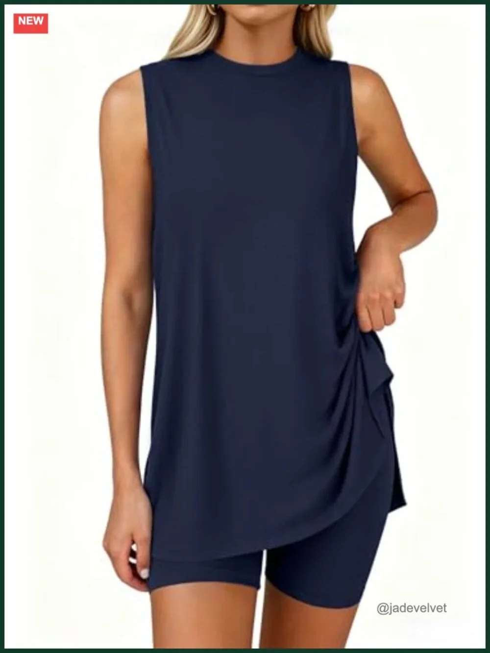 Two Piece Biker Short Set Matching Womens Lounge Travel Outfit
